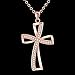 Cos2be Cubic Zirconia Faith Hope Love Cross Pendant Necklace,18