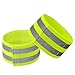 Techion Reflective Elastic Fabric Waist Belt Band with Buckle Clip and Two Reflective Strips for Cycling/Biking/Walking/Jogging/Running Gear and Outdoor Sports (Waistband)