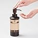 mDesign Decorative Bamboo Refillable Liquid Soap Dispenser Pump Bottle for Bathroom Vanity Countertop, Kitchen Sink - Holds Hand Soap, Dish Soap, Hand Sanitizer, Essential Oils - Amber/Espresso Brown