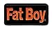 Harley-Davidson FatBoy Emblem, Small Size Patch, Black & Orange EMB066643