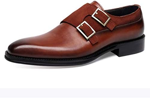 オックスフォードダービーサドルシューズ 手作りのメンズ革靴英国のビジネスドレスシューズ茶色のオックスフォード靴結婚式パーティードレスシューズバックル尖った金属 色 褐色 サイズ 24 Cm Distribuidoravalmor Com