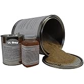 QuestMark 2105 Standard Epoxy Concrete Floor Patch and Resurfacer - Fill and Repair Cracks, Holes, Pits and Spalling (1 Gallon, Light Gray)