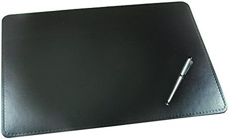 Artistic 17"x12" Rhinolin Desk Pad with Embossed Edge Design, Black (12301)