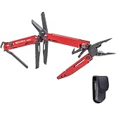 NEXTORCH PIONEER MT20 14-IN-1 Multi-tools Full-Size,Versatile Multi-tool Set with Scissors Needle Nose Pliers Pocket Clip Multi-tool (RED with Glass Breaker)