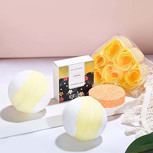 Spa Luxetique Women's Gift Set - 15 x Tropic Bath Set with Shea Butter, Bath Balls, Birthday Gift Idea for Women, Mother's Day Gift, Christmas or Valentine's Day Gifts
