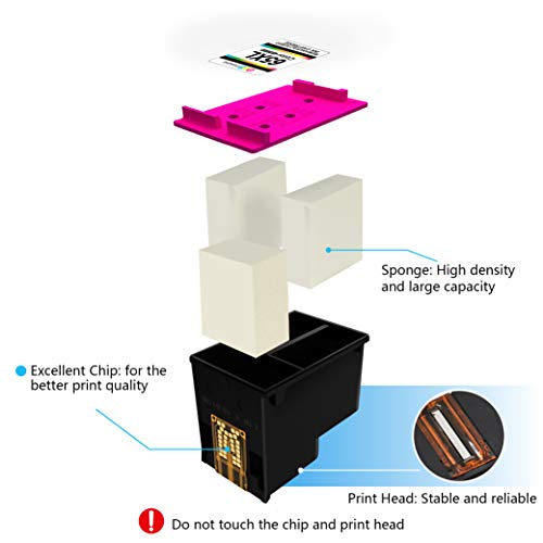 GPC Image Remanufactured Ink Cartridge Replacement for HP 65XL 65 XL Ink High Yield to use with Envy 5055 5052 5058 DESKJET 3752 3755 3758 2622 2655 3720 Printer (1 Black, 1 Tri-Color, 2 Pack)