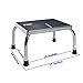 PCP Medical Step Stool with Non Slip Ribbed Rubber Platform, Lightweight Footstool for Seniors and Patients, Chrome