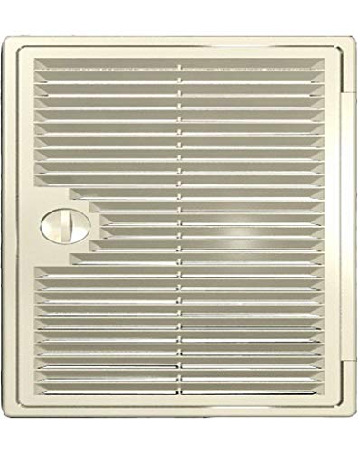 300 x 300 mm inspection door with ventilation grille, inspection flap, inspection door, access door, ventilation grille, exhaust air vent (300 x 300 mm, white).