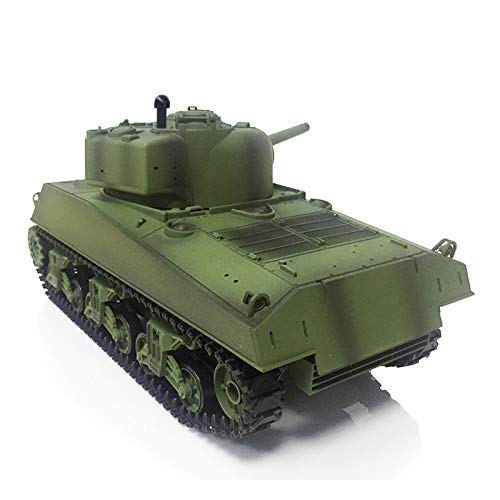 1/16 Scale Remote Control RC Tank, 2.4G Henglong 1/16 Scale 6.0 Generation Plastic Version M4A3 Sherman RTR RC Tank Model 3898 BB Shooting Function and Infrared Battle System