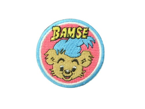 2 pieces BAMSE Iron On Patch Embroidered Applique Motif Fabric Children Decal dia. 2 inches (5 cm) - Thumbnail 2