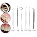 Laswumen Dental Tools,6 Piece Set Dental Pick Oral Care Kit,Stainless Steel Dental Hygiene Kit Set, Dentist Home Use Teeth Cleaning Instruments Set