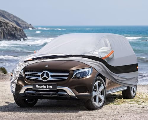 Holthly Exterior SUV Car Cover for Mercedes Benz GLC (2015-2025), Car Cover 10 Layers of Protection, 100% Waterproof, Anti-Dust, Windproof, Rain Waterproof, UV Protection
