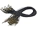 Sovenny 50 Pieces 1.5mm Black Waxed Necklace Cord with Bronze Chain Lobster Clasp for Vintage Bracelet Necklace and Jewelry Making