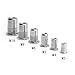 Sutemribor 304 Stainless Steel Flat Head Threaded Rivetnut Insert Nutsert Rivet Nut Assortment Kit 120 Pieces, 6 Sizes - M3 M4 M5 M6 M8 M10