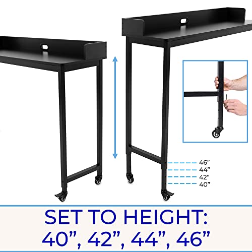 Joy Overbed Table with Wheels for Full/Queen Beds Height Adjustable