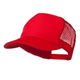 Foam Front Golf Style Mesh Back Cap - Red