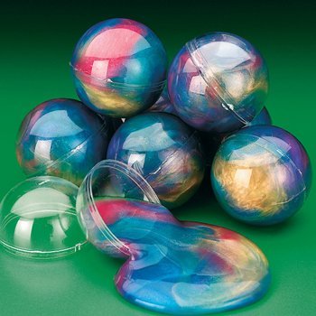 Fun Express -Rainbow Putty Balls, Decorative Highlights, (1-Pack of 12)