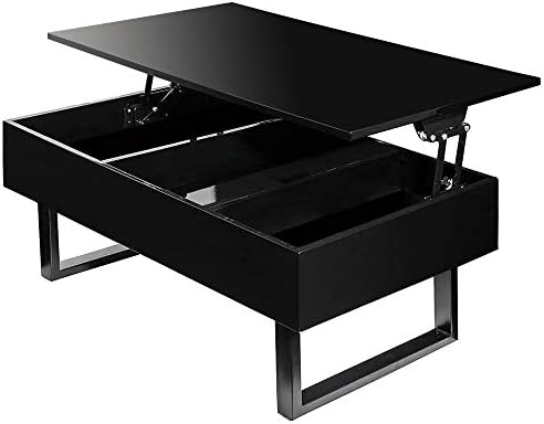 Amazon Co Jp オーエスジェイ 木製昇降テーブル ブラック 昇降42 64cm Wfaaa ホーム キッチン