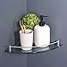 KES Bathroom Corner Glass Shelf Triangle Wall Shelf Corner Caddy Shelf Tempered Glass and SUS 304 Stainless Steel Wall Mount Brushed Finish, BGS2101A-2