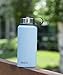 MIRA 12 Oz Stainless Steel Vacuum Insulated Wide Mouth Water Bottle with 2 Caps | Thermos Keeps Cold for 24 Hours, Hot for 12 Hours | Double Walled Powder Coated Travel Flask | Pearl Blue