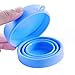 Menstrual Cup Sterilizer Cleaner, LUCKY CLOVER Collapsible Silicone Cup Foldable Sterilizing Cup for Menstrual Cups and Storing Your Diva Cup - Foldable for Travel(Blue)