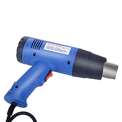 NXKang Heat Gun Hot Air Gun Dual Temperature + 4 Nozzles Power Tool 2000W Heater Gun - Package Includes: 1 x Hot Air Gun, 4 x Stainless Steel Ball Point Heads, 1 x User Manual
