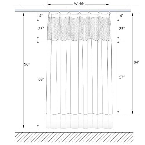 ChadMade 5ft Wide x 7ft Tall Hospital Curtain with Flat Hooks for Hospital Medical Clinic SPA Lab Cubicle Curtain Divider Privacy Screen (White, 1 Panel) - Thumbnail 5