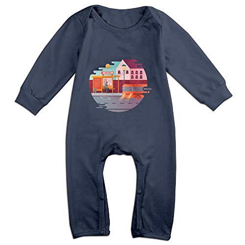 Cotton Cartoon Bus Station Comics Baby Cotton Romper