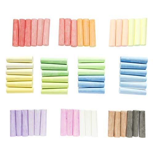 Yoobi Sidewalk Chalk Set 60 Piece Includes 20 Unique Colors Non