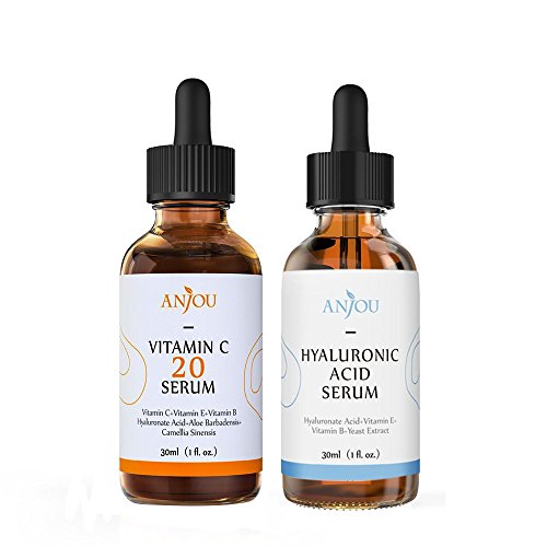 Anjou anti-aging set with vitamin c 20 serum and hyalur…