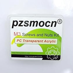Pzsmocn 200 Pieces/100 Sets M3*15 mm PC Transparent
