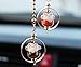 UZHOPM Lucky Cat Car Pendant Chinese Ceramic Car Hanging Ornament Car Interior Decor (Black&Red)
