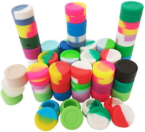 SZBS Silicone 3ml Mini Container 100pcs/lot Oil Round Concentrate Wax Storage Jar Assorted Color