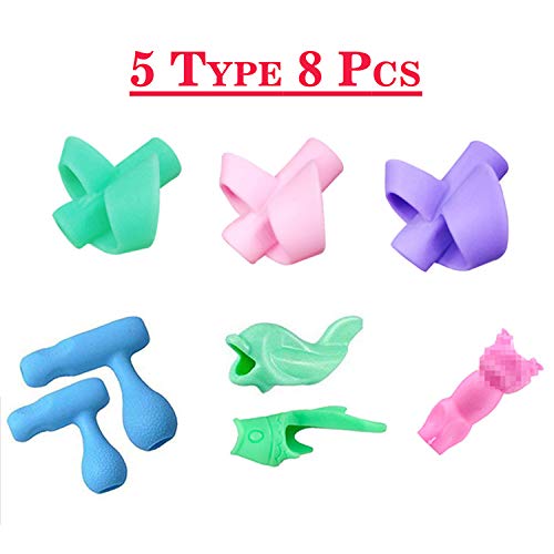 COCOMK Pencil Grips Silicone Writing Aid Grip Handwriting Aids Writing Posture Correction Tool for Kids (Pencil Grips for Boy)
