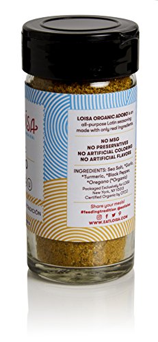 Loisa Adobo Organic Seasoning (2 Pack), USDA Organic, Non-GMO, No-MSG, No Preservatives, No Artificial Colors, No Artificial Flavors, Vegan, 2.9oz - Thumbnail 2