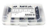 iExcell 125 Pcs M3 x 4mm/6mm/8mm/10mm/12mm 12.9 Grade Alloy Steel Hex Socket Head Cap Screws Kit, Black Oxide Finish