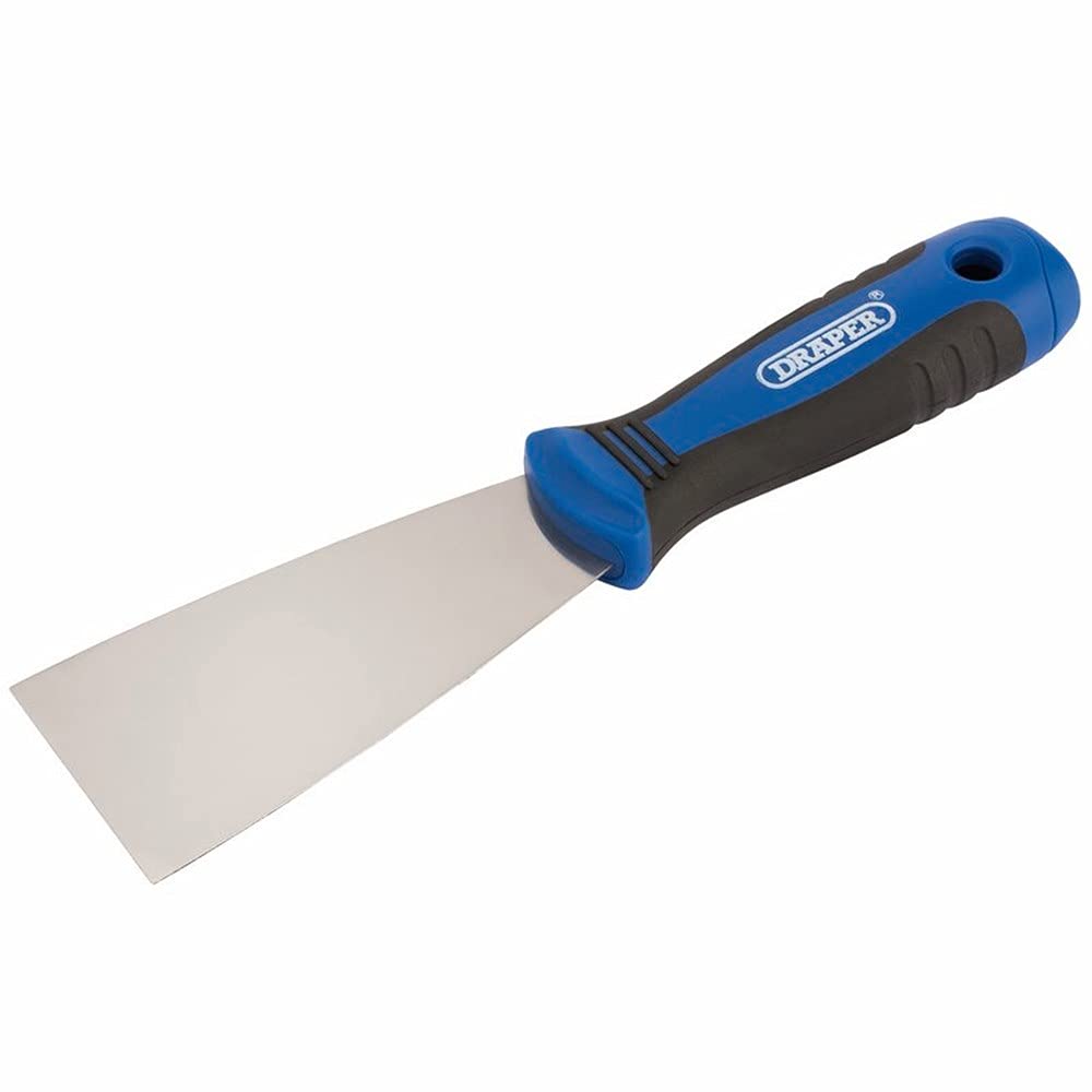 Draper 50mm Filling Knife | Soft Grip Painter Tool | Paint Scraper | Plastering Tools | Filler Hand Tools | Polished Steel Blades | 82660