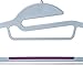 Popular Design Products 50 pc Premium Quality Easy-On Clothes Hangers - Grey with Purple Non-Slip Pads - Space Saving Thin Profile - for Shirts, Pants, Blouses, Scarves - Strong Enough for Coats