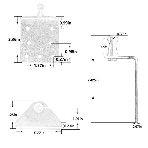 beneges 2 piezas 10 mm soportes de montaje de espárrago de bola tornillos de bruja soporte de elevación de resorte de gas universal