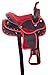 AceRugs 10″ 12″ 13″ Purple RED Pink Blue Silver Crystal Western Horse Pony Saddles Sets Synthetic Headstall REINS Breast Collar PAD (Red, 13)thumb 4