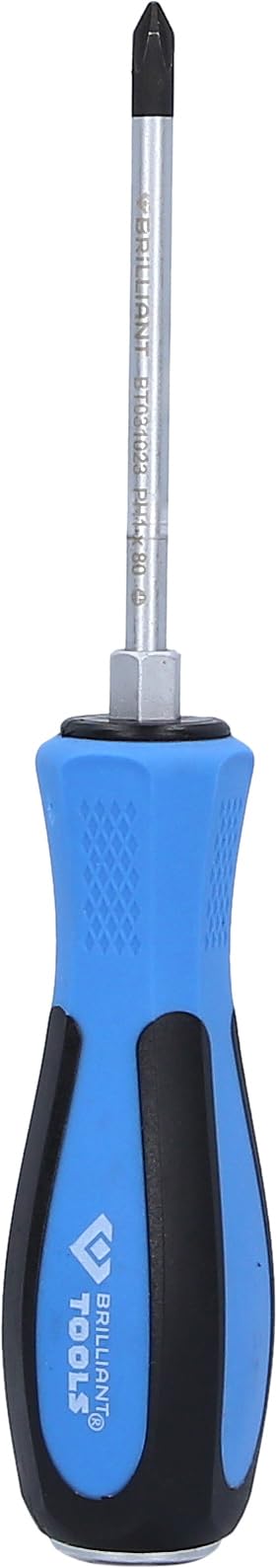 BRILLIANT TOOLS Phillips Screwdriver with Impact Cap, PH1 x 80 mm [Powered by KS Tools] — image 1
