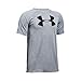 Under Armour Boys' Tech Big Logo Short Sleeve T-Shirt, True Gray Heather/Black, Youth Large
