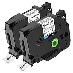 NineLeaf 2 Pack Compatible for Brother P-Touch