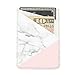 Obbii Baby Pink Marble PU Leather Card Holder for Back of Phone with 3M Adhesive Stick-on Credit Card Wallet Pockets for iPhone and Android Smartphones