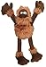 GoDog Crazy Tugs Sasquatches With Chew Guard, Large, Brown