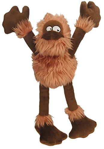 GoDog Crazy Tugs Sasquatches With Chew Guard, Large, Brown