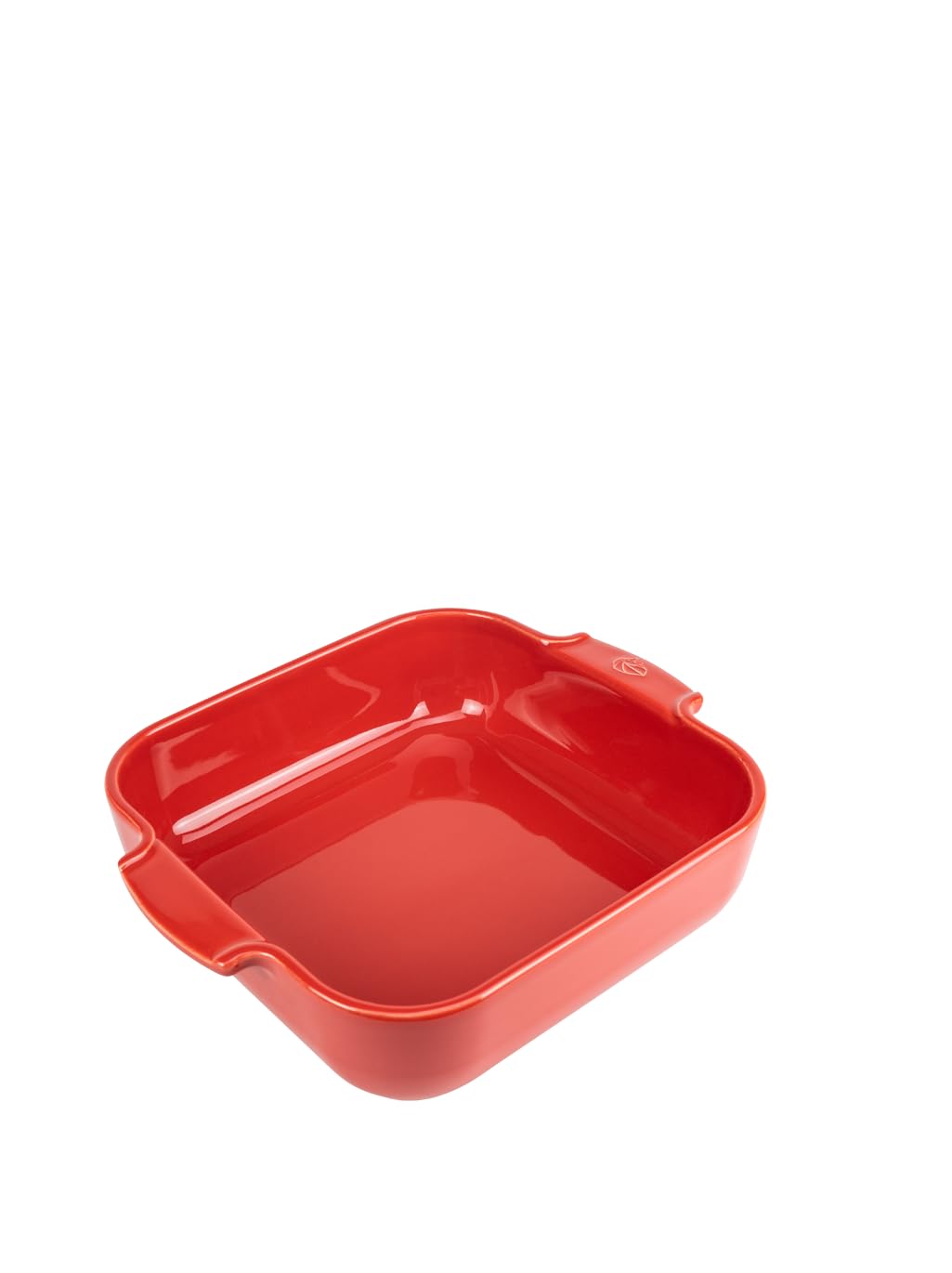 PEUGEOT - Square Ceramic Baking Dish - 28 cm (Handles Included) x 22.5 cm x 6.5 cm - Capacity: 2.7 L - 10 Year Guarantee - Made in France - Red Colour