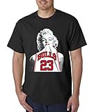New Way 193 - Unisex T-Shirt Marilyn Monroe Bulls 23 Michael Jordan