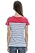 Bearsland Maternity Women's Striped Breastfeeding Shirts Maternity Nursing Tops Blue/White