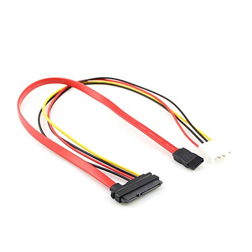 Power line network adapter,Sata 7+15P 22Pin to 7+4Pin SATA Data Power Cable Male To Female Hard Drive Extender Adapter Serial ATA Extension Cable Cord - Thumbnail 6